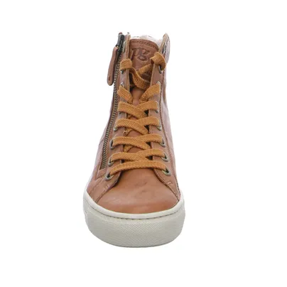 PAUL GREEN Mid Cut Sneaker Cognac Leder 