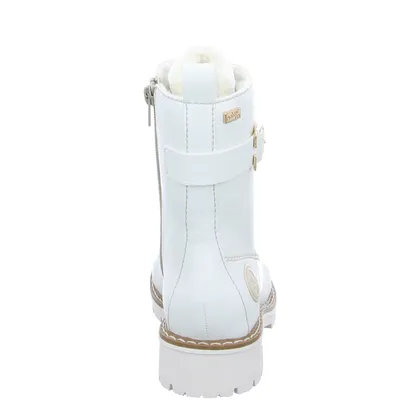 RIEKER Boot Offwhite Lederimitat 