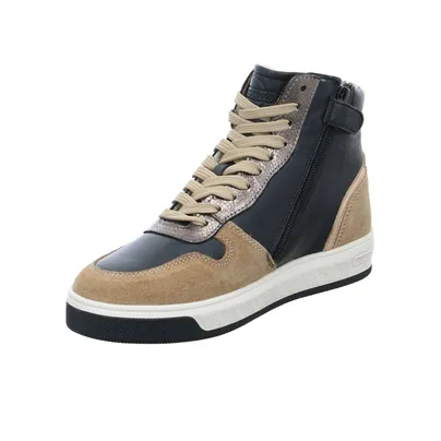 GATTINO Sneaker High Mädchen-Winter-Bottine Schwarz Leder GATTINO Sneaker High Mädchen-Winter-Bottine Schwarz Leder