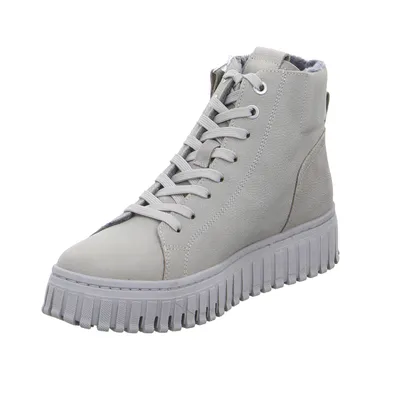 TAMARIS Mid Cut Sneaker Hellgrau Leder TAMARIS Mid Cut Sneaker Hellgrau Leder