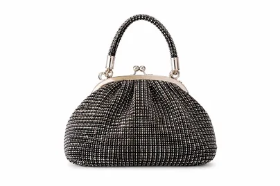 LA STRADA Clutch / Abendtasche Schwarz Synthetik LA STRADA Clutch / Abendtasche Schwarz Synthetik