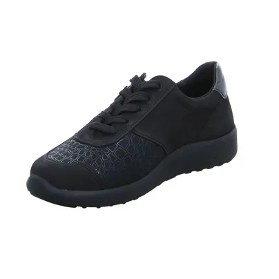 VAN DER LAAN mit Wechselfussbett Comfort-Schnürer Schwarz Leder VAN DER LAAN mit Wechselfussbett Comfort-Schnürer Schwarz Leder
