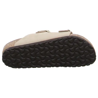 BIRKENSTOCK Bio-Fussbett Taupe Leder 