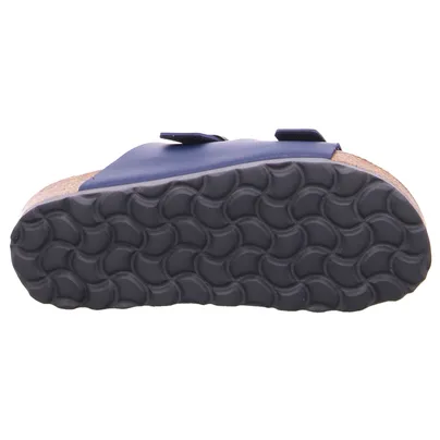 BIOLife Unisex Kinder-Pantolette Blau Lederimitat BIOLife Unisex Kinder-Pantolette Blau Lederimitat