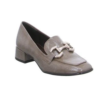 TAMARIS Slipper Taupe Lederimitat TAMARIS Slipper Taupe Lederimitat