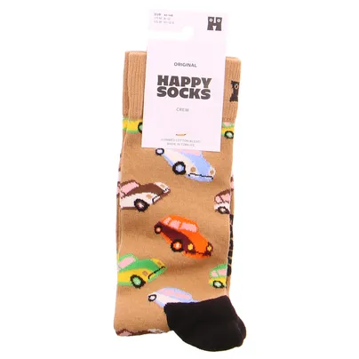 HAPPY SOCKS Autos Freizeitsocken Mittelbraun Textil HAPPY SOCKS Autos Freizeitsocken Mittelbraun Textil