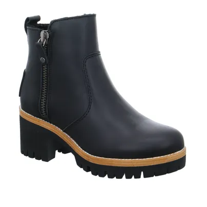 PANAMA JACK mit Lammfell - Innenfutter Stiefelette Schwarz Leder 