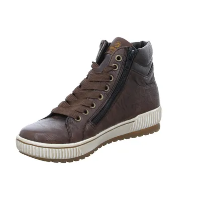 REMONTE mit TEX Membrane Mid Cut Sneaker Braun Leder REMONTE mit TEX Membrane Mid Cut Sneaker Braun Leder