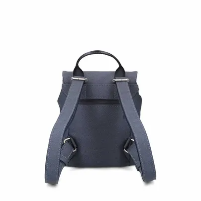 ZWEI Rucksack Blau Lederimitat 
