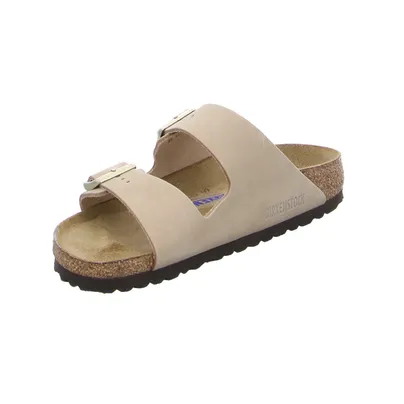 BIRKENSTOCK Bio-Fussbett Taupe Leder 
