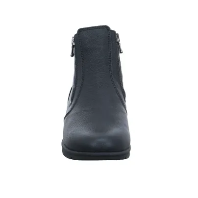 WALDLÄUFER mit Wechselfussbett Comfort-Stiefelette Schwarz Leder WALDLÄUFER mit Wechselfussbett Comfort-Stiefelette Schwarz Leder