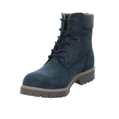 SABALIN Schnür-Boot Jungen-Winter-Bottine Blau Leder SABALIN Schnür-Boot Jungen-Winter-Bottine Blau Leder