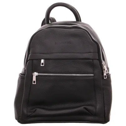 SCHUHENGEL Rucksack Schwarz Leder SCHUHENGEL Rucksack Schwarz Leder