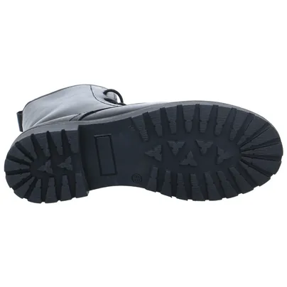 SCHUHENGEL mit Lammfellfutter Boot Schwarz Leder SCHUHENGEL mit Lammfellfutter Boot Schwarz Leder