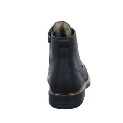 RIEKER Winter-Boots Schwarz Leder 