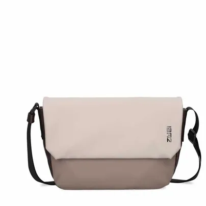ZWEI Mademoiselle Handtasche mit Überschlag Beige Lederimitat ZWEI Mademoiselle Handtasche mit Überschlag Beige Lederimitat