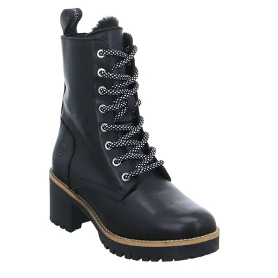 SCHUHENGEL mit Lammfellfutter Stiefelette Schwarz Leder 