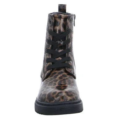 INDIGO Must-Have Winter-Stiefelchen Mädchen-Winter-Bottine Leopard Synthetik INDIGO Must-Have Winter-Stiefelchen Mädchen-Winter-Bottine Leopard Synthetik