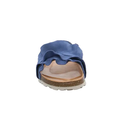 VERBENAS Pantolette Blau Leder VERBENAS Pantolette Blau Leder