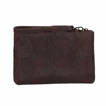 PETER KAISER Clutch / Abendtasche Braun Leder PETER KAISER Clutch / Abendtasche Braun Leder