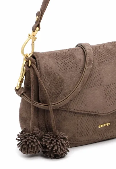 SURI FREY Handtasche mit Überschlag Taupe Lederimitat SURI FREY Handtasche mit Überschlag Taupe Lederimitat