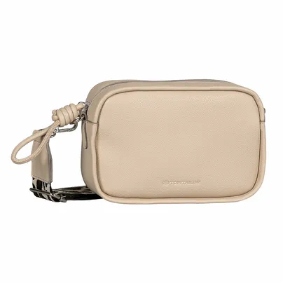 TOM TAILOR Umhängetasche Beige Lederimitat 