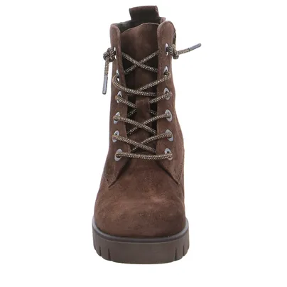 GABOR Strass-Schnürsenkel Stiefelette Braun Leder GABOR Strass-Schnürsenkel Stiefelette Braun Leder