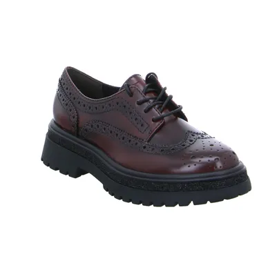 TAMARIS Schnürschuh Bordeau Lederimitat TAMARIS Schnürschuh Bordeau Lederimitat