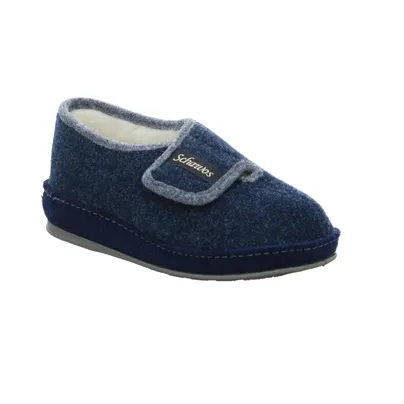 SCHAWOS Hausschuh Blau Textil SCHAWOS Hausschuh Blau Textil