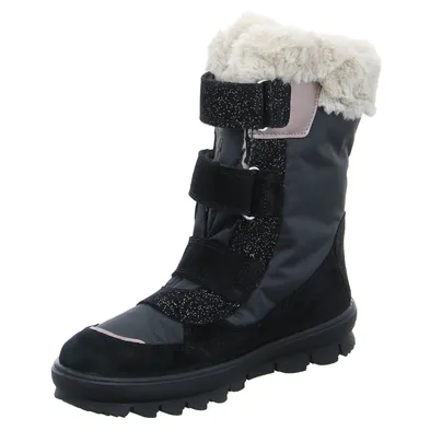 SUPERFIT Mädchen Winterstiefel Mädchen-Snowboot Membrane Schwarz Textil SUPERFIT Mädchen Winterstiefel Mädchen-Snowboot Membrane Schwarz Textil