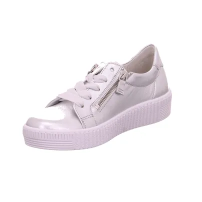 GABOR mit Wechselfussbett Sneaker Silber Leder GABOR mit Wechselfussbett Sneaker Silber Leder