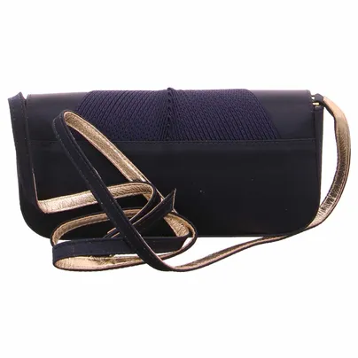 UNISA Clutch / Abendtasche Blau Textil 