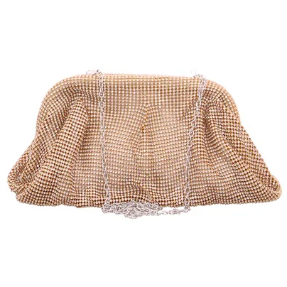 * Clutch / Abendtasche Gold Synthetik * Clutch / Abendtasche Gold Synthetik