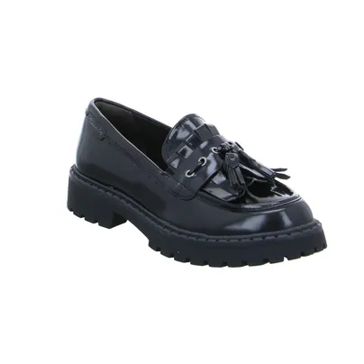 TAMARIS Slipper Schwarz Lederimitat TAMARIS Slipper Schwarz Lederimitat