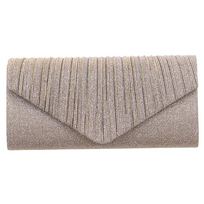 * Clutch / Abendtasche Gold Textil 