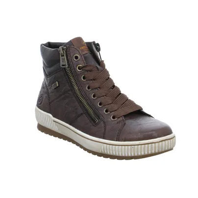 REMONTE mit TEX Membrane Mid Cut Sneaker Braun Leder REMONTE mit TEX Membrane Mid Cut Sneaker Braun Leder