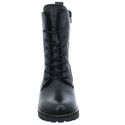SCHUHENGEL mit Lammfellfutter Boot Schwarz Leder SCHUHENGEL mit Lammfellfutter Boot Schwarz Leder