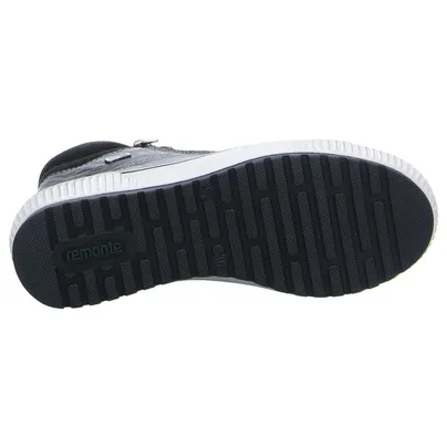 REMONTE mit TEX Membrane Mid Cut Sneaker Schwarz Leder 