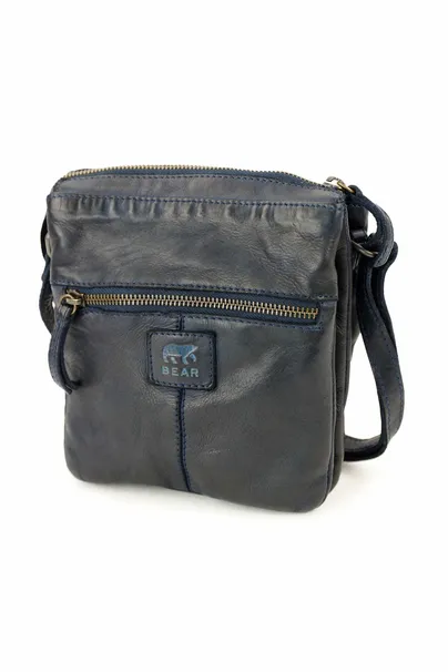BEAR DESIGN Umhängetasche Dunkelblau Leder BEAR DESIGN Umhängetasche Dunkelblau Leder