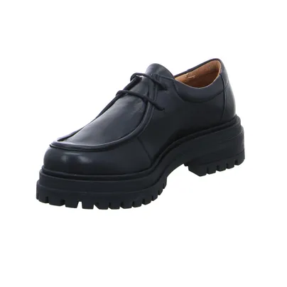 SCHUHENGEL Schnürschuh Schwarz Leder SCHUHENGEL Schnürschuh Schwarz Leder