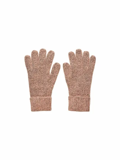 PIECES Armabschluss mit Umschlag Strickhandschuh Rosa Textil PIECES Armabschluss mit Umschlag Strickhandschuh Rosa Textil