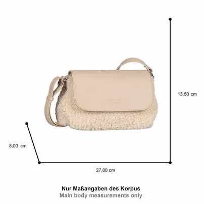 TOM TAILOR Handtasche mit Überschlag Beige Textil TOM TAILOR Handtasche mit Überschlag Beige Textil