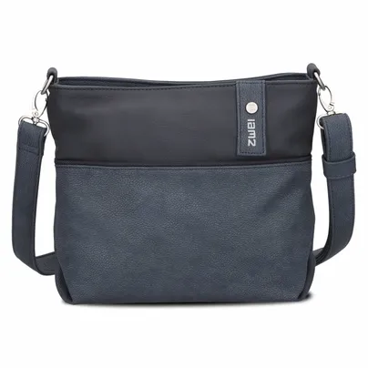 ZWEI Jana Beuteltasche Blau Lederimitat 