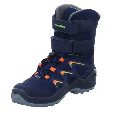 LOWA Winterstiefel Unisex Kleinkinder-Snowboot  Membran Dunkelblau Lederimitat 