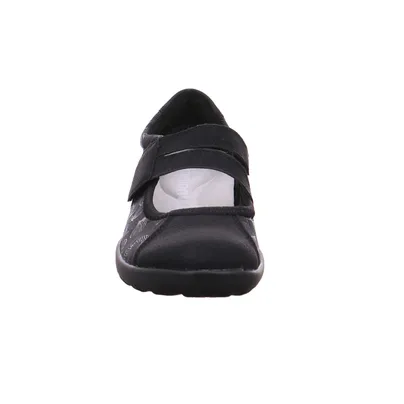 REMONTE mit Wechselfussbett Ballerina Schwarz Lederimitat REMONTE mit Wechselfussbett Ballerina Schwarz Lederimitat