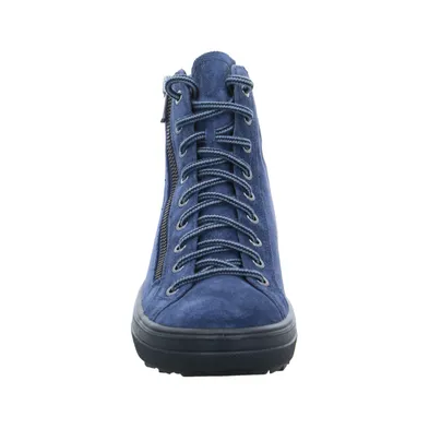 LEGERO mit Gore-Tex Membrane Mid Cut Sneaker Jeansblau Leder 