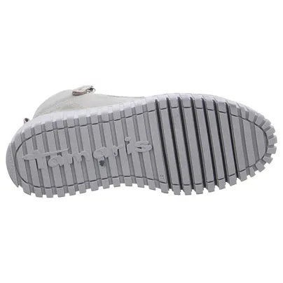 TAMARIS Mid Cut Sneaker Hellgrau Leder TAMARIS Mid Cut Sneaker Hellgrau Leder
