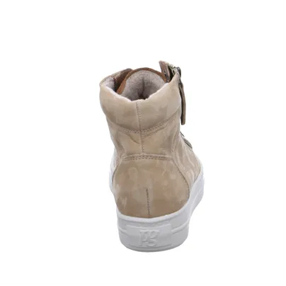 PAUL GREEN Mid Cut Sneaker Beige Leder PAUL GREEN Mid Cut Sneaker Beige Leder