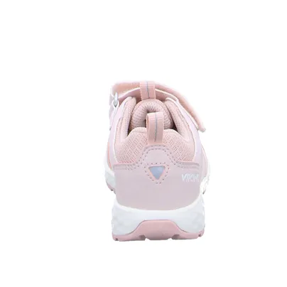 VIKING Sneaker Kleinkinder-Halbschuh Klett Rosa Textil 