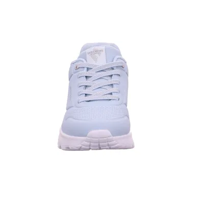 SKECHERS Sneaker Mädchen-Halbschuh Binder Hellblau Lederimitat 